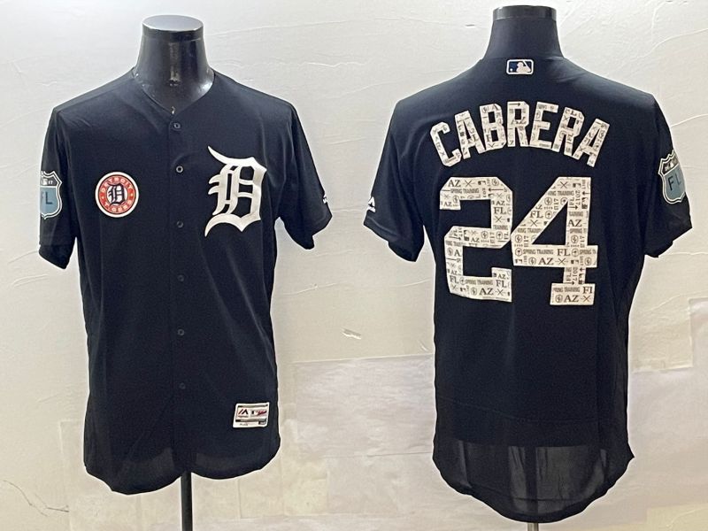 Men Detroit Tigers #24 Cabrera Black Fashion Elite 2025 Nike MLB Jersey style 7